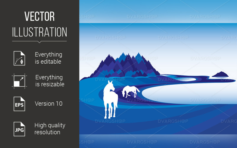 Horse Silhouette - Vector Image Vector Graphic