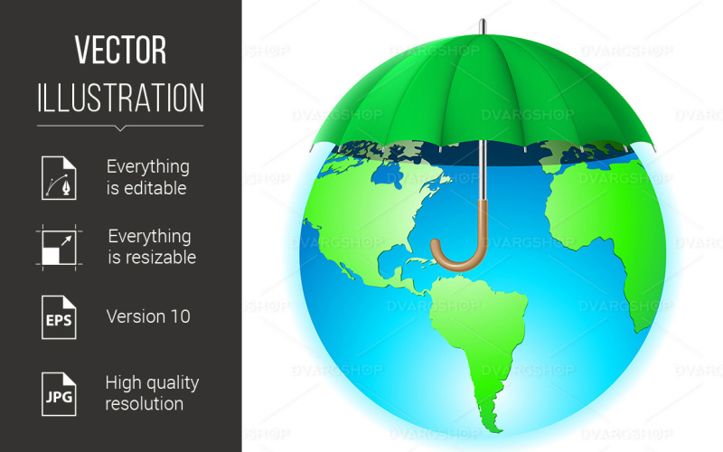 Protecting the Planet - Vector Image Vector Graphic