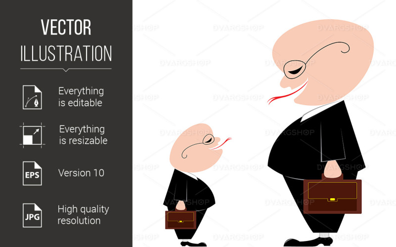 Two Businessmen - Vector Image Vector Graphic