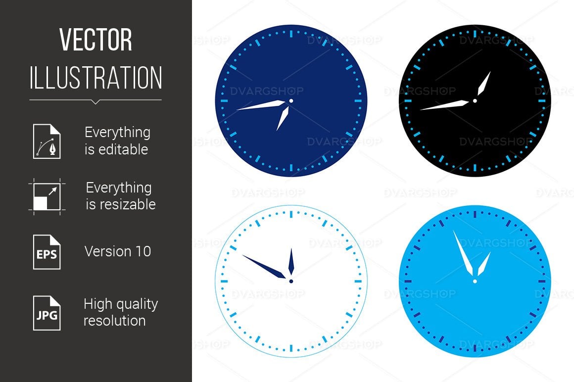 Kit Graphique #116525 Set Horloge Divers Modles Web - Logo template Preview