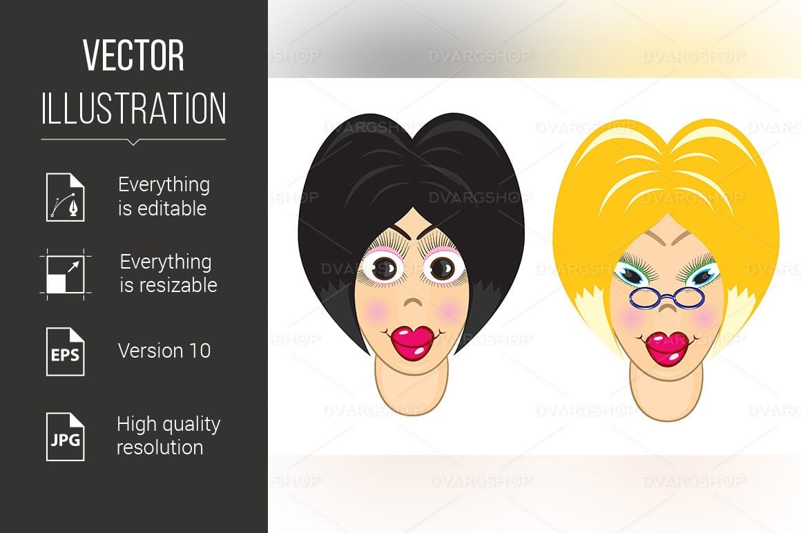 Kit Graphique #116527 Blonde Brunette Divers Modles Web - Logo template Preview