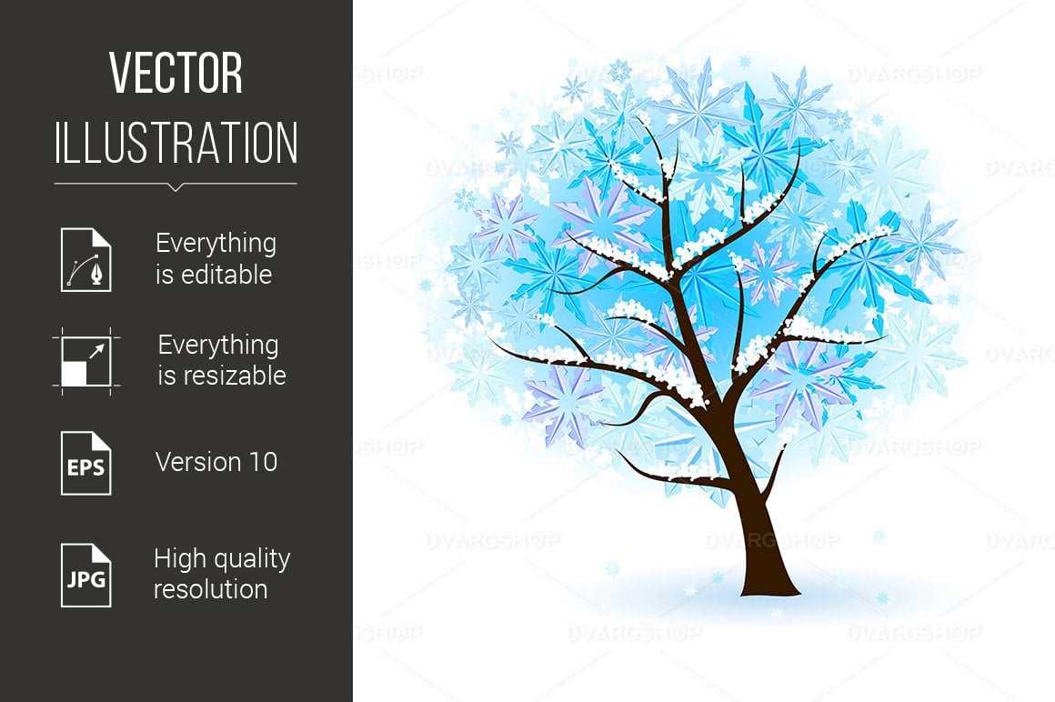 Kit Graphique #116550 Winter Tree Divers Modles Web - Logo template Preview