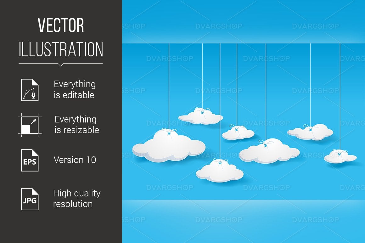 Kit Graphique #116565 Clouds Bleu Divers Modles Web - Logo template Preview