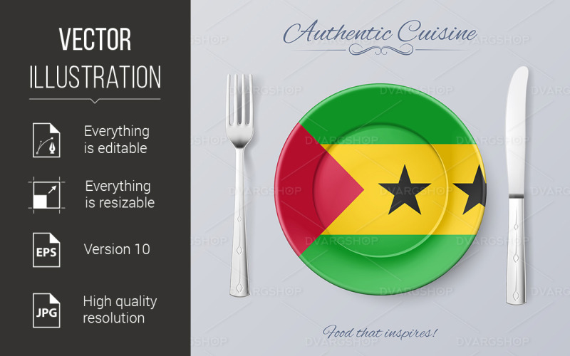 Authentic Cuisine - Vector Image Vector Graphic
