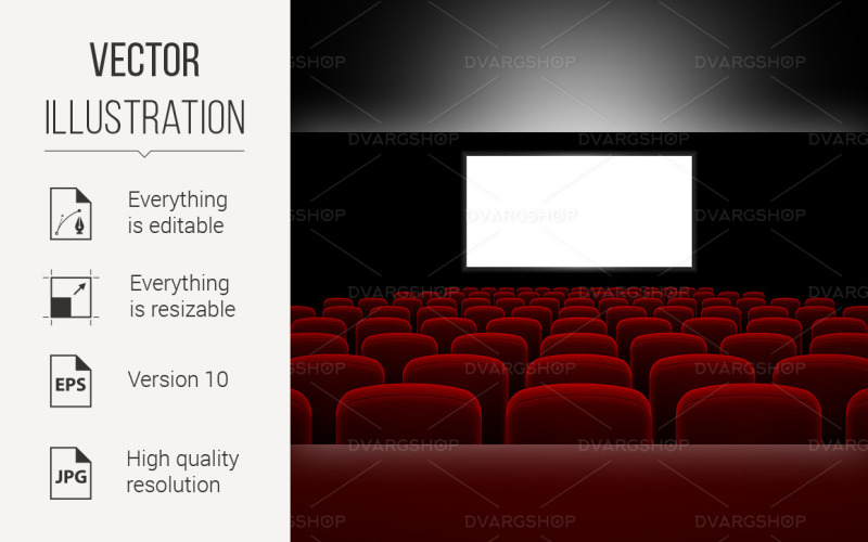 Cinema Hall - Vector Image Vector Graphic