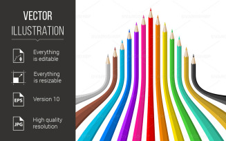 Color Pencils - Vector Image