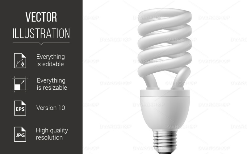Energy Saving Lamp - Vector Image Vector Graphic