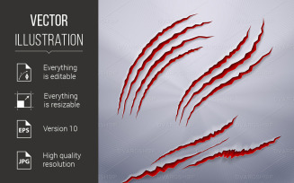 Predator Scratches - Vector Image