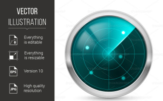 Radar Icon - Vector Image