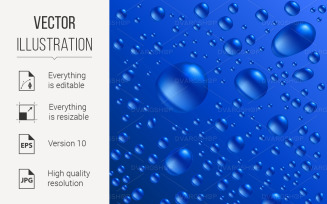Water Drops - Vector Image
