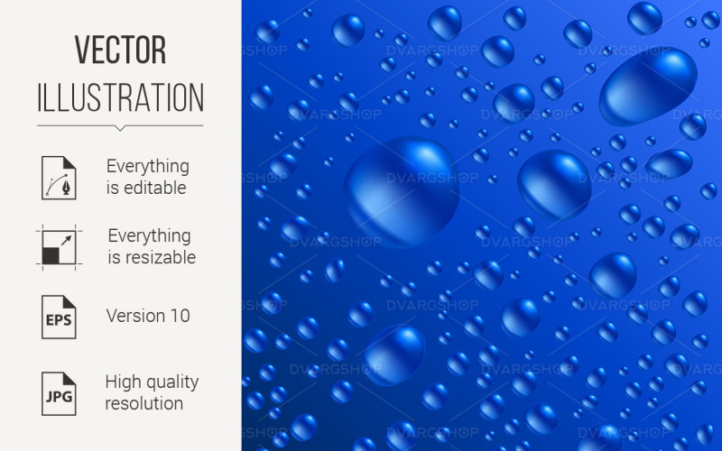 Water Drops - Vector Image Vector Graphic