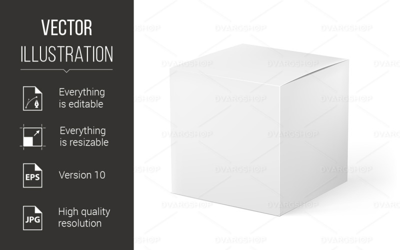 White Box - Vector Image Vector Graphic