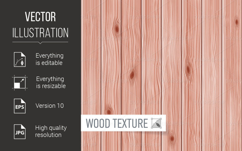 Wooden Texture - Vector Image Vector Graphic