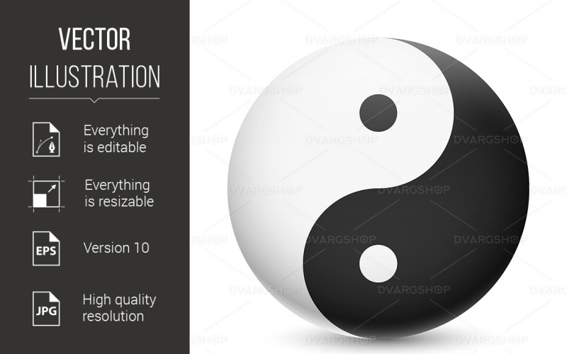 Yin Yang - Vector Image Vector Graphic