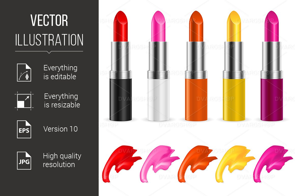 Kit Graphique #116618 Lipstick Couleur Divers Modles Web - Logo template Preview