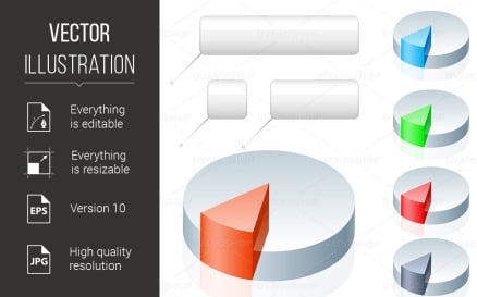 Pie Chart Vector Graphic