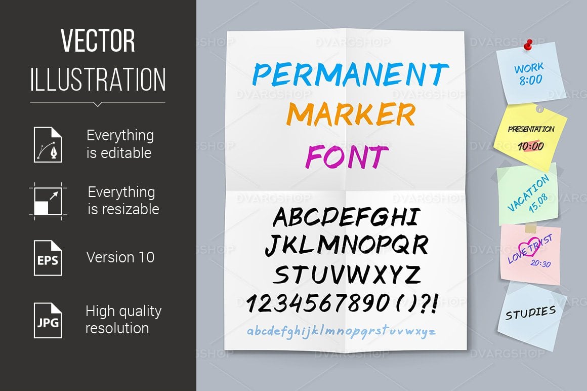 Kit Graphique #116637 Permanent Font Divers Modles Web - Logo template Preview