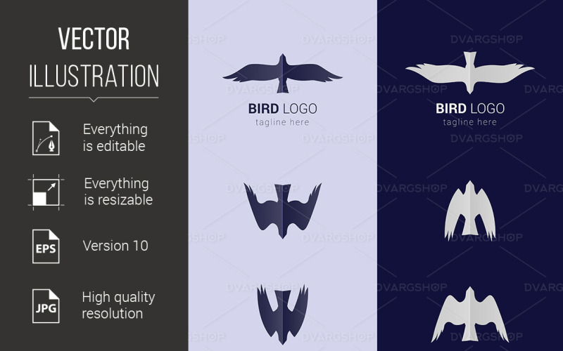Bird Emblem - Vector Image Vector Graphic