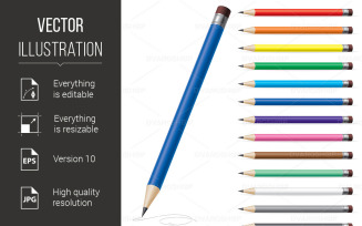Color Pencils #2 - Vector Image