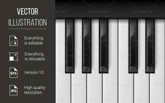 Piano Keys - Vector Image