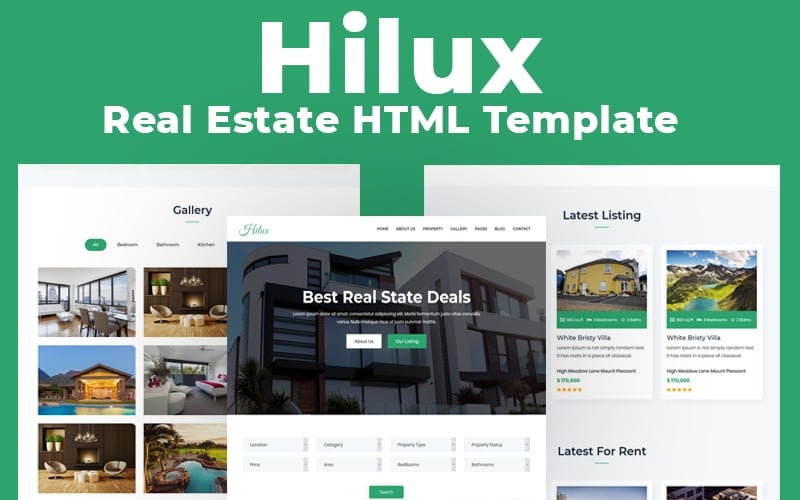 Plantilla Web "Hilux - Real Estate Multipurpose HTML" #116745