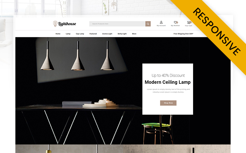Reszponzív LightHouse - Modern Lamp Store OpenCart sablon 116746