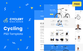Cyclert- Cycling Multipage Clean Free PSD Template