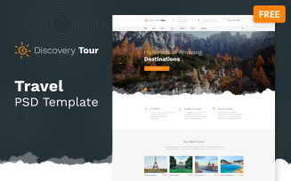 Discovery Tour - Travel Multipage Clean Free PSD Template