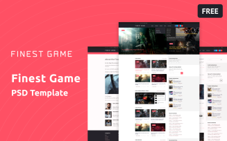Finest Game Free PSD Template