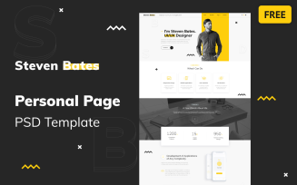 Steven Bates - Personal Page Multipage Modern PSD Template