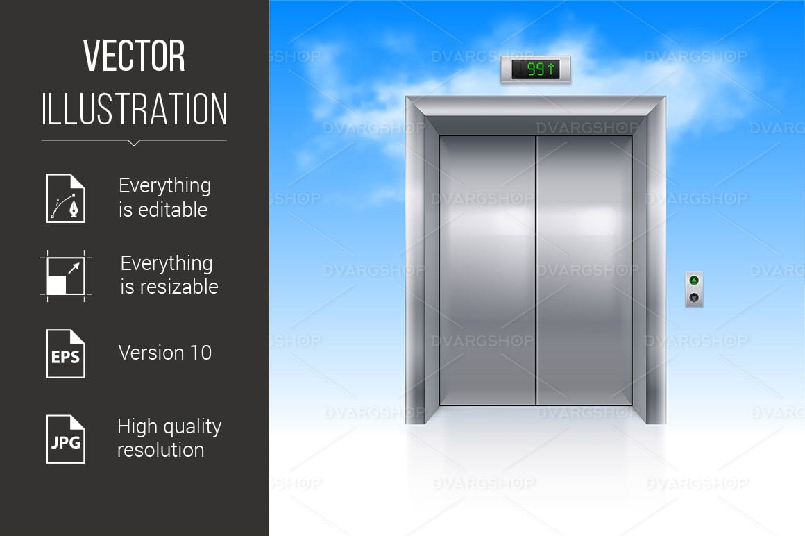 Kit Graphique #116981 Elevator Mtal Divers Modles Web - Logo template Preview