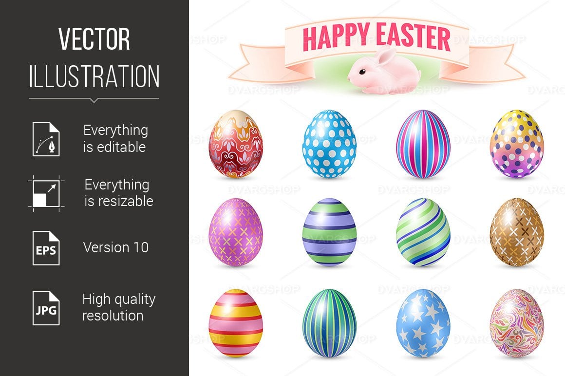 Kit Graphique #116982 Easter Set Divers Modles Web - Logo template Preview