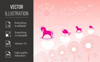 Abstract Pink Background for the Design of Nature - Vector Image