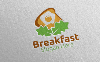 Breakfast Fast Food Delivery 12 Logo Template