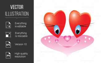 Emoticon Smiley to Valentine's Day - Vector Image