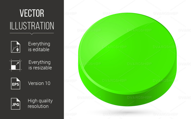 Green Disk - Vector Image Vector Graphic
