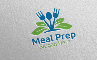 Meal Prep Healthy Food 13 Logo Template