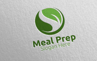 Meal Prep Healthy Food 2 Logo Template