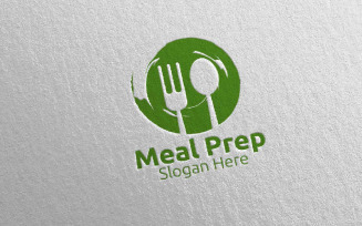 Meal Prep Healthy Food 3 Logo Template