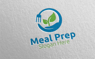 Meal Prep Healthy Food 8 Logo Template