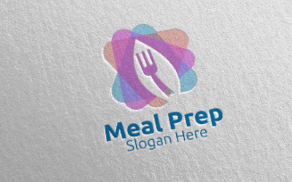 Meal Prep Healthy Food 9 Logo Template