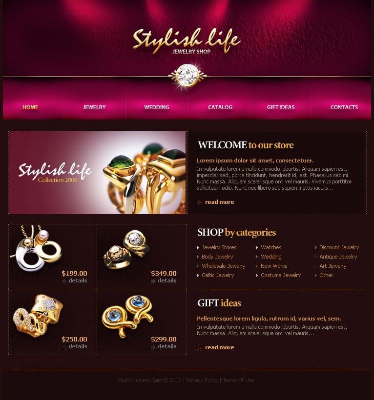 Jewelry Website Template