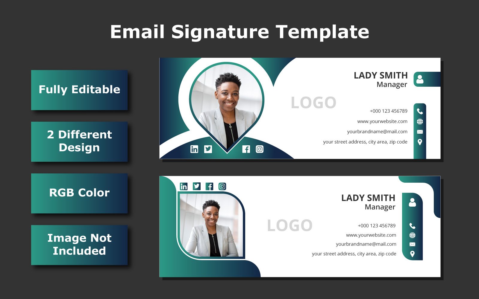 Template #117099 Signatures Communication Webdesign Template - Logo template Preview