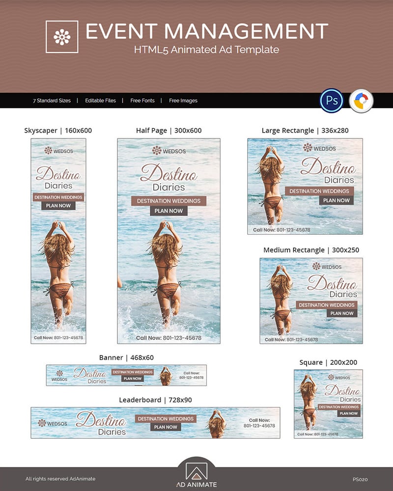 Event Management - HTML5 Ad Template Animated Banner #117009