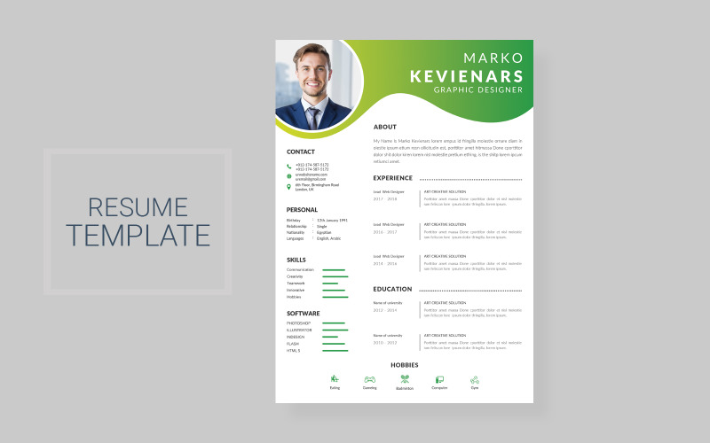 Marko Kevinenars Resume Template