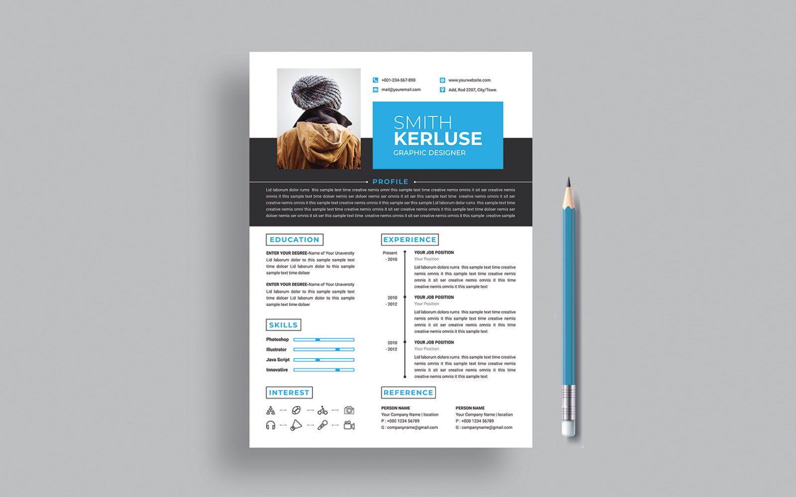 Kit Graphique #117221 R�sum� Bebas Web Design - Logo template Preview