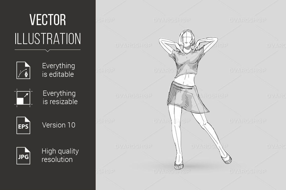 Kit Graphique #117242 Girl Dancing Divers Modles Web - Logo template Preview