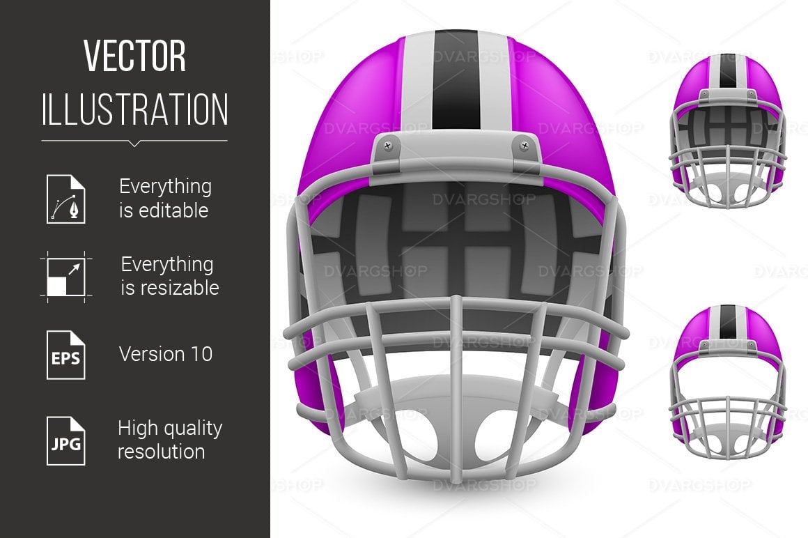 Kit Graphique #117264 Helmet Football Divers Modles Web - Logo template Preview