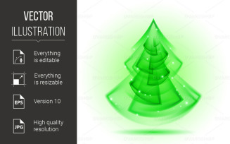 Abstract Christmas Tree - Vector Image