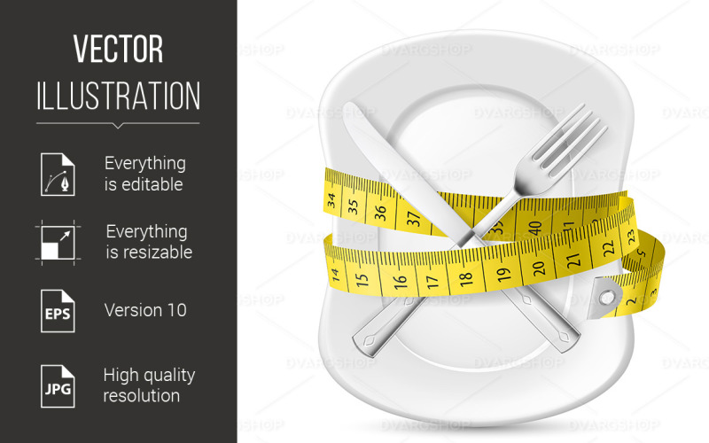 Diet Concept - Vector Image Vector Graphic